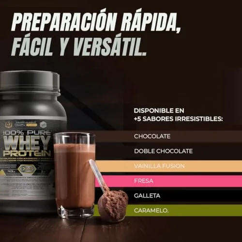 Healthy FUSION ▫️ Whey Protein | Proteína de soro de leite pura com colagénio + magnésio | Melhora os teus treinos | Protege e aumenta a massa muscular | 1000 g de proteína (chocolate) 5