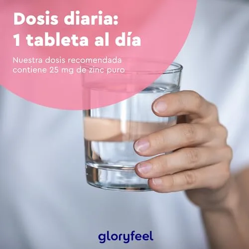 Gloryfeel ▫️ Zinco 25 mg - 400 comprimidos (+1 ano) - Bisglicinato de zinco puro (quelato de zinco) - Zinco elementar de elevada biodisponibilidade - Testado em laboratório na Alemanha 7