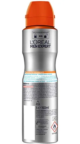 L'Oreal Paris Men Expert ▫️ L'Oréal Men Expert - Desodorizante em spray eficaz para homem com efeito refrescante integrado para até 48 horas de frescura, Fresh Extreme, 6 x 150 ml 2