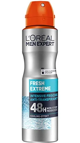 L'Oreal Paris Men Expert ▫️ L'Oréal Men Expert - Desodorizante em spray eficaz para homem com efeito refrescante integrado para até 48 horas de frescura, Fresh Extreme, 6 x 150 ml 3