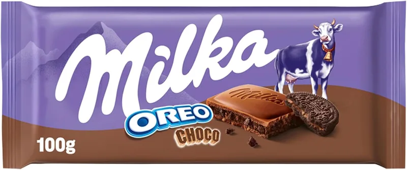 Milka ▫️ Oreo Brownie – Tableta de Chocolate de Leite com Pedaços de Oreo, 100 g