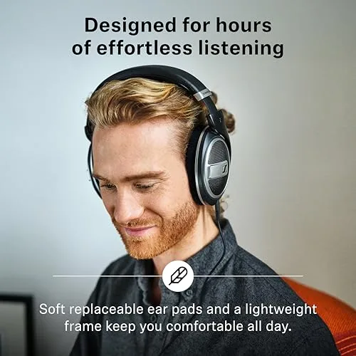 Sennheiser ▫️ HD 599 - Auscultadores abertos, Edição especial, Preto, com fio 6