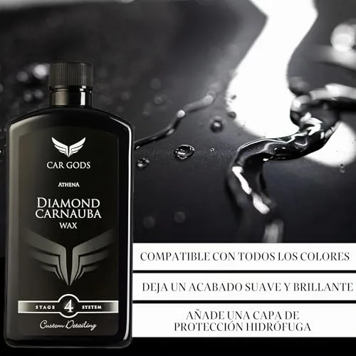 Car Gods ▫️ Athena Cera de Carnaúba Diamond, 500 ml – Alto brilho, fórmula hidrofóbica e proteção duradoura sem deixar marcas 4