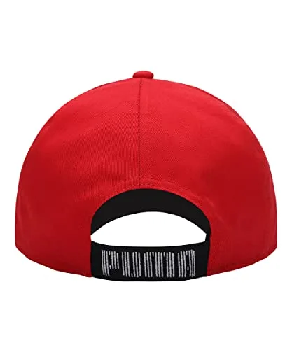 PUMA ▫️ Boné Unissexo para Adulto, Vermelho-Preto, Tamanho único 4