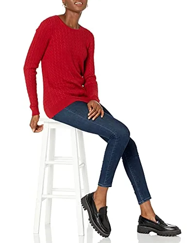 Amazon Essentials ▫️ Camisola Leve de Manga Comprida em Malha Trançada para Mulher 5