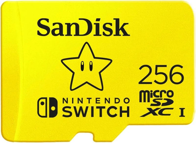 SanDisk ▫️ Cartão microSD com licença oficial para Nintendo Switch, Super Mario Superstar 256 GB (velocidade de leitura até 100 MB/s, UHS-I, V30, C10, U3D)