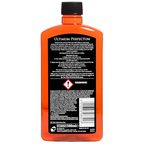Car Gods ▫️ Triton Champô Ultra Espumoso para Carros - Limpeza Profunda - Para utilizar com lança de espuma - 500 ml 2