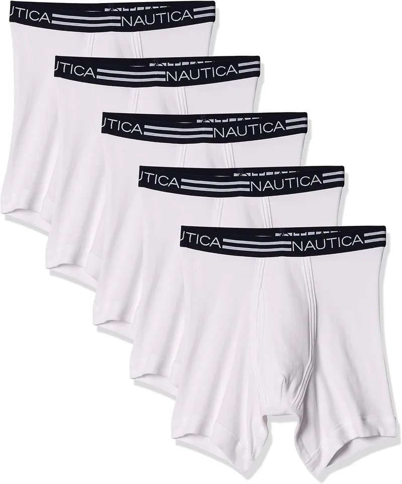 Nautica ▫️ Cuecas clássicas de algodão para homem, embalagem múltipla