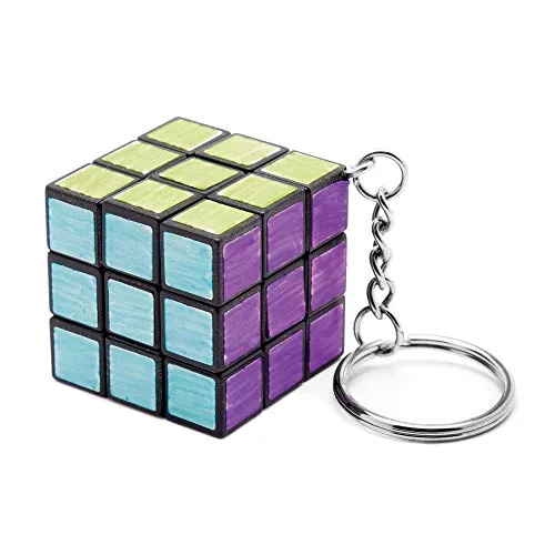 Baker Ross ▫️ Porta-chaves com quebra-cabeças cúbicos para colorir (Conjunto de 4) – Atividades manuais para crianças, para decorar e pendurar em porta-chaves e sacos 3