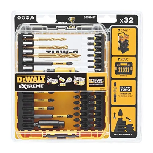 DEWALT ▫️ DT70741T-QZ - Conjunto de 32 peças para berbequins elétricos - Brocas e pontas de berbequim FLEXTORQ 3