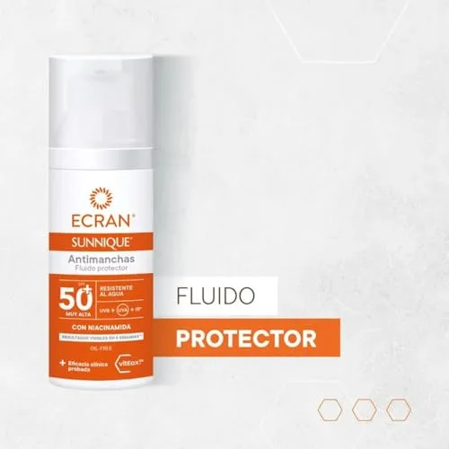 Ecran ▫️ Sunnique - Protetor Facial Antimanchas FPS 50+ com Niacinamida - 50 ml 6