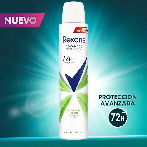 Rexona ▫️ Advanced Protection Desodorizante antitranspirante em aerossol para mulher ALOE VERA 72h 200 ml, embalagem de 6 unidades 5