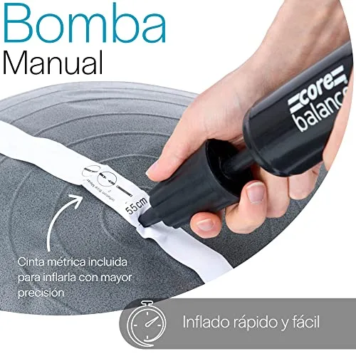 Core Balance ▫️ Equilíbrio do tronco, Bola de Pilates, Fitness, Ioga, Gravidez, Fitball para exercícios de ginástica – Muito resistente – Tamanhos 55 cm, 65 cm, 75 cm, 85 cm – Inclui bomba de ar 3