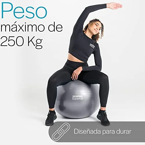 Core Balance ▫️ Equilíbrio do tronco, Bola de Pilates, Fitness, Ioga, Gravidez, Fitball para exercícios de ginástica – Muito resistente – Tamanhos 55 cm, 65 cm, 75 cm, 85 cm – Inclui bomba de ar 4