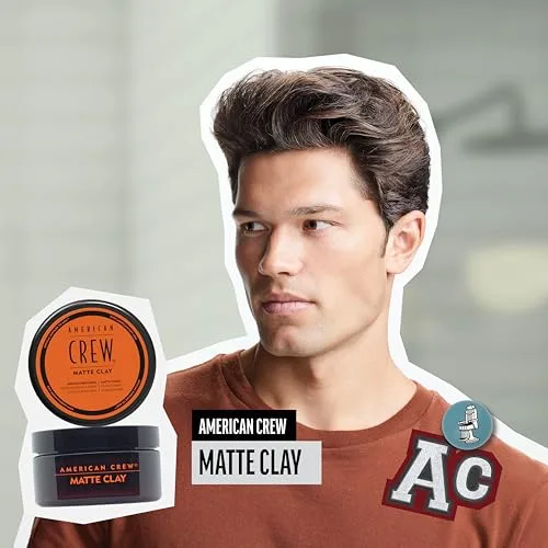 American Crew ▫️ Matte Clay, Cera Mate para Cabelo Masculino com Fixação Média-Alta, Cera com Acabamento Mate, Produto Modelador de Cabelo à Base de Argila e Fixador de Cabelo em Pasta, 85 g 3
