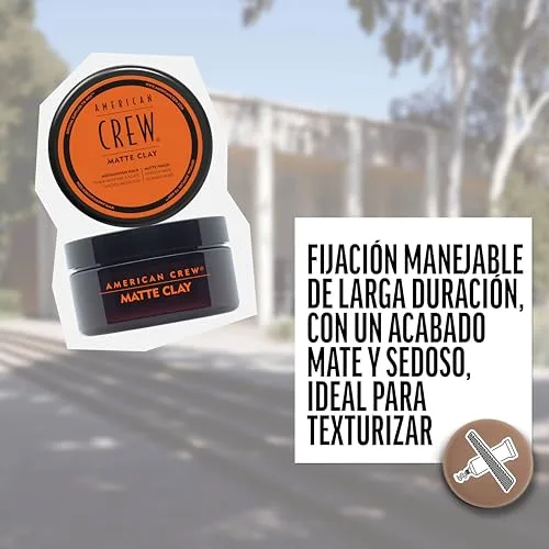 American Crew ▫️ Matte Clay, Cera Mate para Cabelo Masculino com Fixação Média-Alta, Cera com Acabamento Mate, Produto Modelador de Cabelo à Base de Argila e Fixador de Cabelo em Pasta, 85 g 6