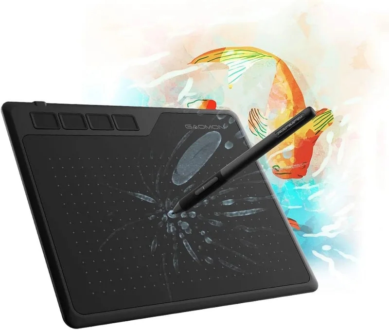 GAOMON ▫️ S620 Tablet gráfico de 6,5 x 4 polegadas, caneta passiva de 8192 níveis, 4 teclas expressas, para arte digital, pintura, OSU, compatível com Windows e Mac