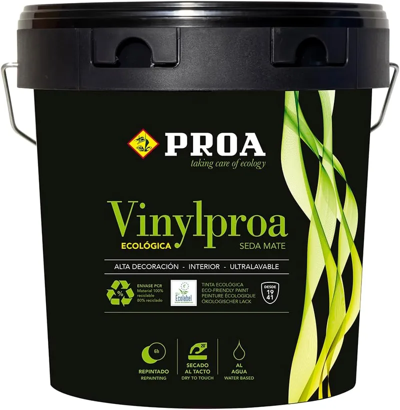 PROA ▫️ Tinta ecológica para interiores PÊSSEGO PÁLIDO 2000. 15 L.