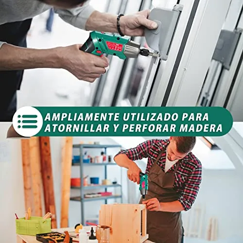 HYCHIKA BETTER TOOLS FOR BETTER LIFE ▫️ Chave de fendas elétrica HYCHIKA 6 Nm, Chave de fendas elétrica (binário máximo de 6 N·m, 3,6 V, 2,0 Ah) Luz LED tipo lanterna, cabo USB, 35 acessórios, estojo portátil, Para reparações domésticas 6