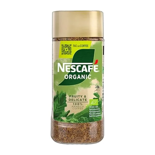 Nescafe ▫️ NESCAFÉ GOLD ORGANIC: aroma e sabor, café solúvel 100% arábica, certificado pela Fairtrade, frasco de vidro, 100 g 2