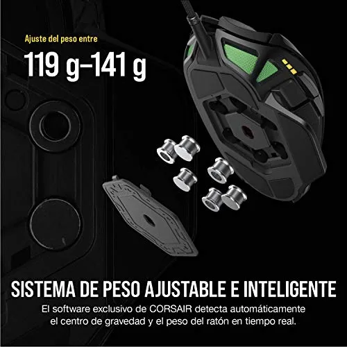 Corsair ▫️ Rato de Jogo NIGHTSWORD RGB com fio para FPS/MOBA - Preto 4