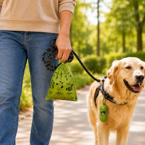Yingdelai ▫️ Sacos para excrementos de cão, 540 sacos biodegradáveis para resíduos de cães com 1 dispensador, ecológicos, à prova de fugas, para cães | perfumados 3
