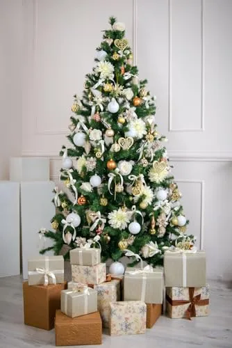SOLAGUA NAVIDAD ▫️ SOLAGUA Árvore de Natal Artificial Extra Preenchida, Árvores com Folhas de Espumilão de 150 cm a 300 cm de Primeira Qualidade, Super Natural com Suporte Metálico. (Verde, 180 cm, 617 pontas) 2