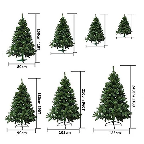 SOLAGUA NAVIDAD ▫️ SOLAGUA Árvore de Natal Artificial Extra Preenchida, Árvores com Folhas de Espumilão de 150 cm a 300 cm de Primeira Qualidade, Super Natural com Suporte Metálico. (Verde, 180 cm, 617 pontas) 4