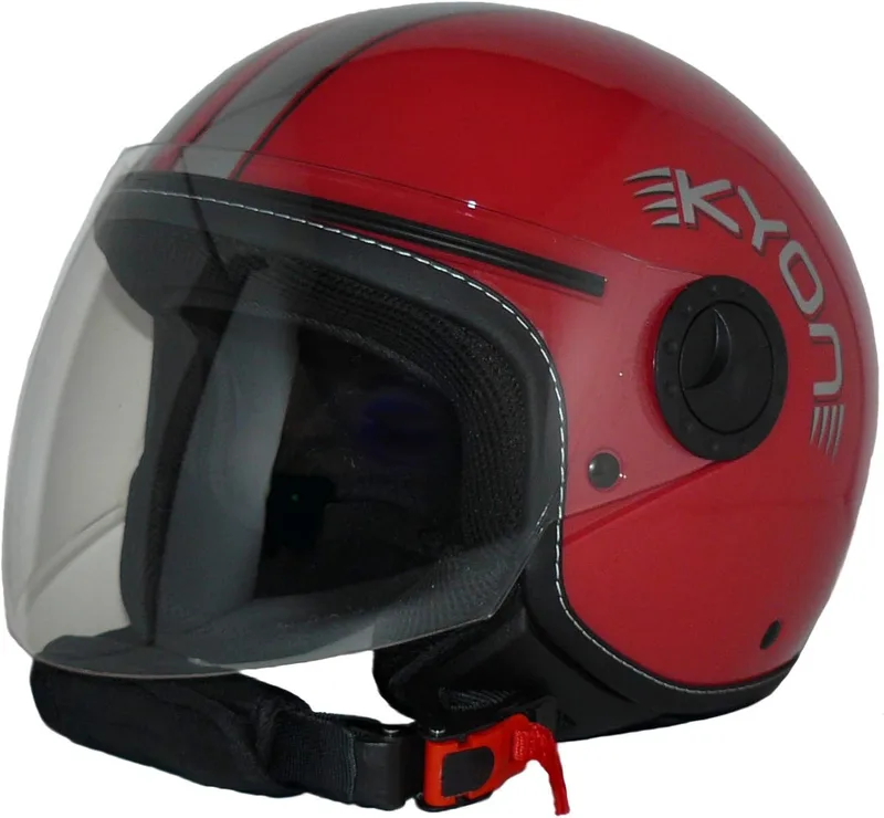 protectWEAR ▫️ Capacete jet com 2 viseiras em preto mate com riscas prateadas H710