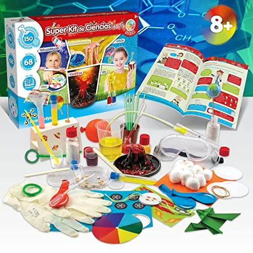 Science4you ▫️ Super Kit de Ciências: 150 Experiências para Crianças a partir dos 8 anos, Brinquedos Educativos STEM, Jogos de Ciências, Trabalhos Manuais e Presentes para Meninas e Meninos de 8, 9, 10, 11, 12 e mais anos 3