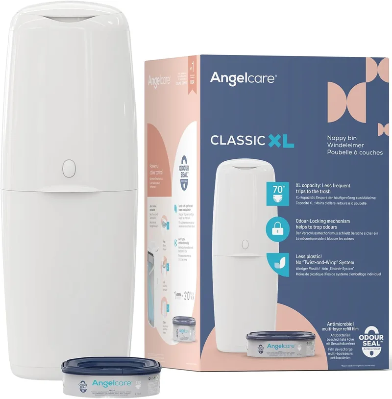 Angelcare ▫️ Classic XL - Cesto para fraldas com recarga para 1 mês