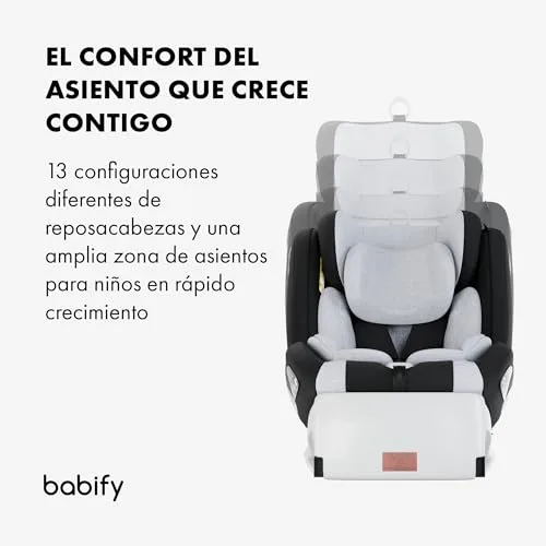 Babify ▫️ Onboard – Cadeira auto Isofix para bebés e crianças, 0 meses – 12 anos, adequada para alturas entre 40 e 150 cm, ajustável a 360°, assento portátil e seguro, i-Size, ECE R129 4