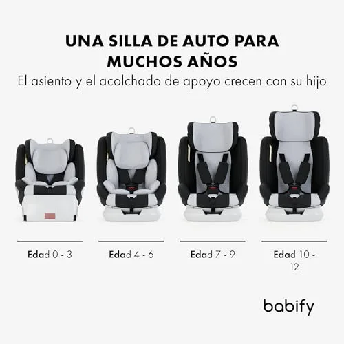 Babify ▫️ Onboard – Cadeira auto Isofix para bebés e crianças, 0 meses – 12 anos, adequada para alturas entre 40 e 150 cm, ajustável a 360°, assento portátil e seguro, i-Size, ECE R129 6