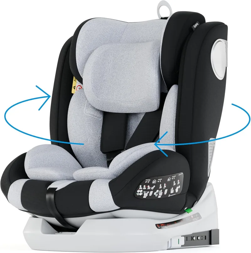 Babify ▫️ Onboard – Cadeira auto Isofix para bebés e crianças, 0 meses – 12 anos, adequada para alturas entre 40 e 150 cm, ajustável a 360°, assento portátil e seguro, i-Size, ECE R129