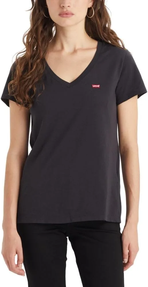 Levi's ▫️ T-Shirt The V-Neck para mulher, logótipo com peito