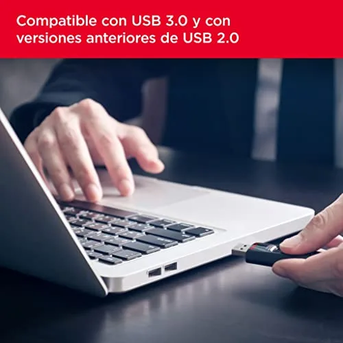 SANDISK ▫️ Pen USB Ultra de 32 GB, USB 3.0, velocidade de leitura até 130 MB/s - Conjunto de duas unidades, Vermelho/Azul 5