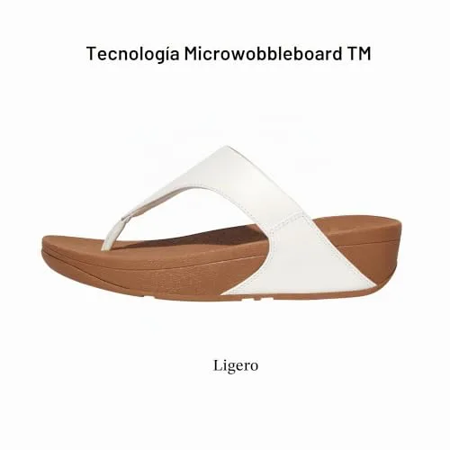Fitflop ▫️ Lulu Leather Toepost, Sandálias com Plataforma para Mulher, Preto, 36 EU 6