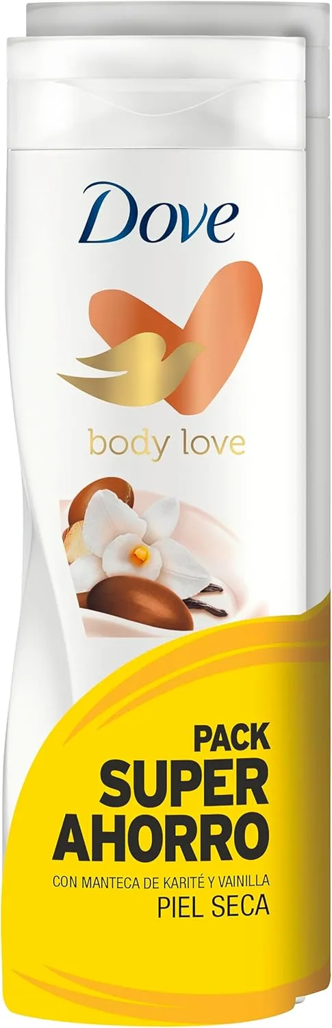 Dove ▫️ Savings Pack Creme Corporal Hidratante com Manteiga de Karité e Baunilha para pele seca - Embalagem de 2 x 400ml