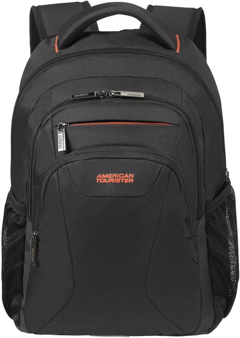 American Tourister AT Work - Mochila para Portátil 13,3-14,1 polegadas, 46 cm, 20,5 L, Preto/Laranja (Preto/Laranja)