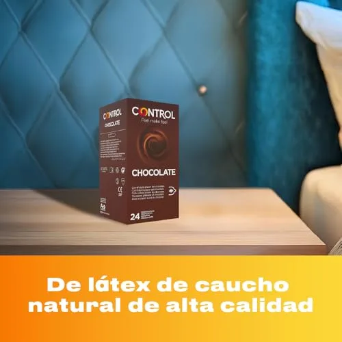 CONTROL ▫️ Preservativos Chocolate. Embalagem económica com 24 preservativos «Dulce Placer de Chocolate», lubrificados. Desfruta de preservativos com um ajuste perfeito para uma relação segura 4