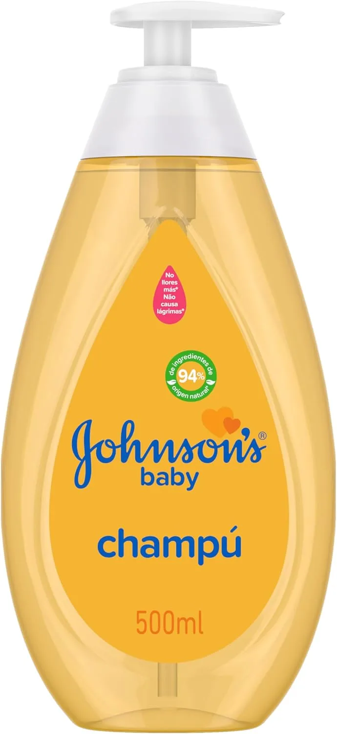 Johnson's Baby ▫️ Champô clássico com fórmula «Não chores mais» (500 ml), champô infantil para crianças e bebés, hipoalergénico e com pH equilibrado, champô sem parabenos