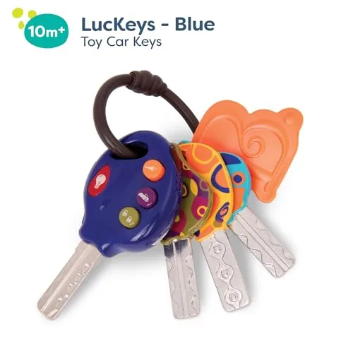 B. toys ▫️ LucKeys, Chaves de brincar interativas com luzes e sons, azul 3