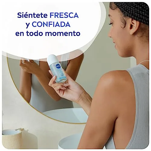 NIVEA ▫️ Fresh Natural Desodorizante Roll-On (300 ml), desodorizante para mulher com aroma fresco, desodorizante sem alumínio para os cuidados femininos 3