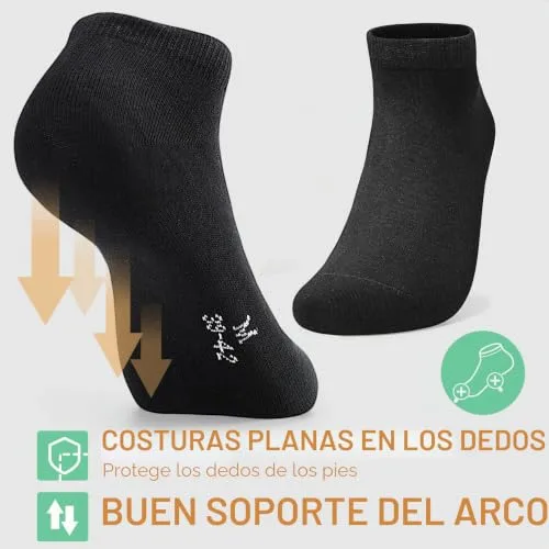 FALARY ▫️ Meias até ao tornozelo para homem, 12 pares, desportivas, para ciclismo, curtas, respiráveis, de algodão, antiderrapantes 2