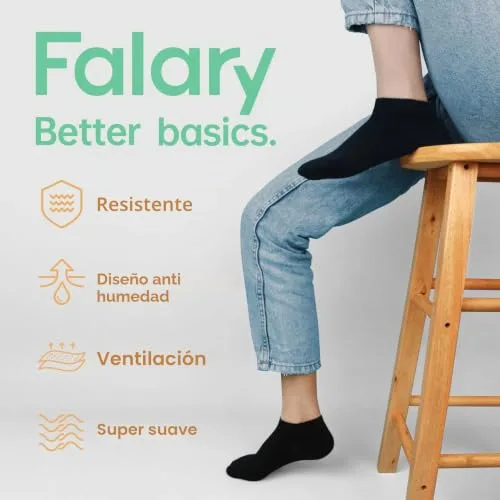 FALARY ▫️ Meias até ao tornozelo para homem, 12 pares, desportivas, para ciclismo, curtas, respiráveis, de algodão, antiderrapantes 5