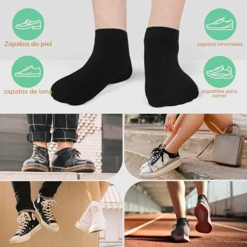 FALARY ▫️ Meias até ao tornozelo para homem, 12 pares, desportivas, para ciclismo, curtas, respiráveis, de algodão, antiderrapantes 6