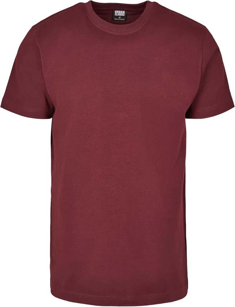 Urban Classics ▫️ T-shirt básica de manga curta, gola redonda regular, algodão grosso, comprimento regular, folgada, homem, moderna, em várias cores, tamanhos XS - 5XL