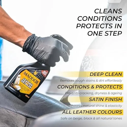 Maddox Detail ▫️ Produto de limpeza para bancos de couro de automóvel Leather Detailer 500 ml 5