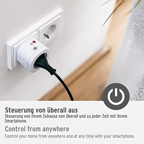 Brennenstuhl ▫️ Connect tomada inteligente WA 3000 XS01 (tomada Wi-Fi programável, controlo por aplicação ou voz, smart plug, compatível com a Alexa e o Google Assistant) 4