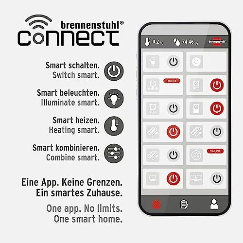 Brennenstuhl ▫️ Connect tomada inteligente WA 3000 XS01 (tomada Wi-Fi programável, controlo por aplicação ou voz, smart plug, compatível com a Alexa e o Google Assistant) 5